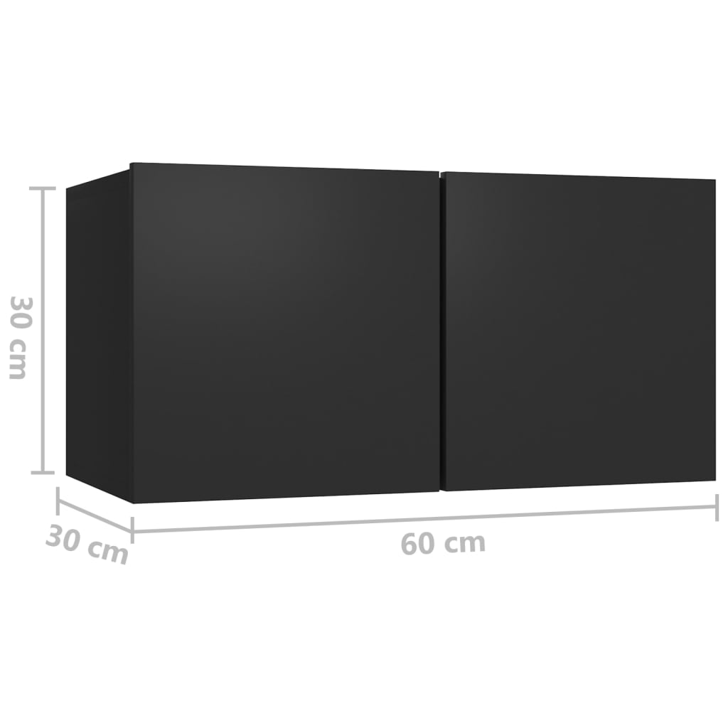 Tv-hangmeubel 60x30x30 cm zwart