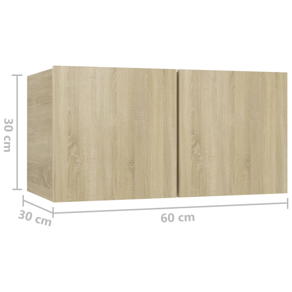 Tv-hangmeubel 60x30x30 cm sonoma eikenkleurig