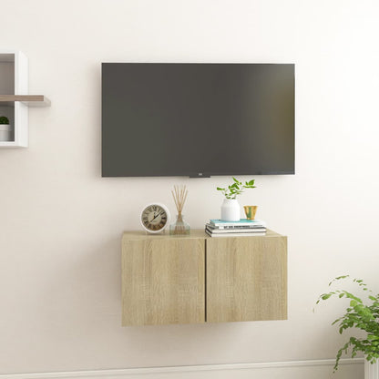 Tv-hangmeubel 60x30x30 cm sonoma eikenkleurig