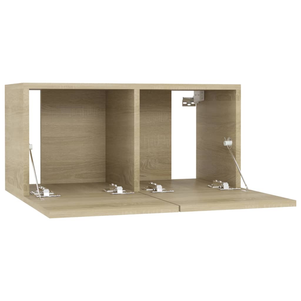 Tv-hangmeubelen 2 st 60x30x30 cm sonoma eikenkleurig