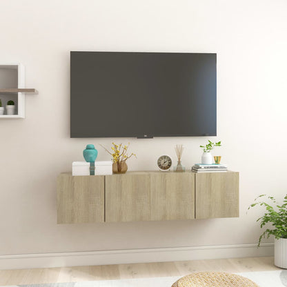 Tv-hangmeubelen 2 st 60x30x30 cm sonoma eikenkleurig