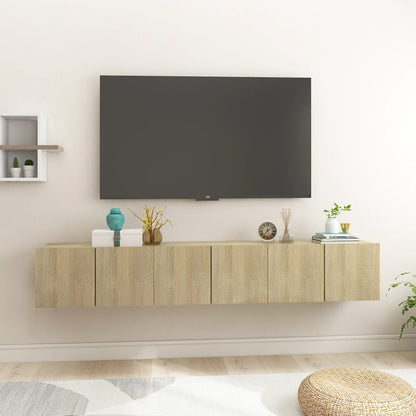 Tv-hangmeubelen 3 st 60x30x30 cm sonoma eikenkleurig