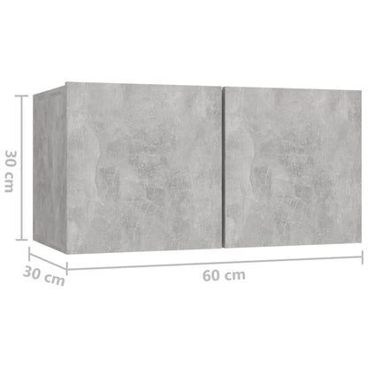 Tv-hangmeubelen 2 st 60x30x30 cm betongrijs