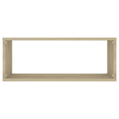 Wandschappen kubus 6 st 60x15x23 cm bewerkt hout sonoma eiken