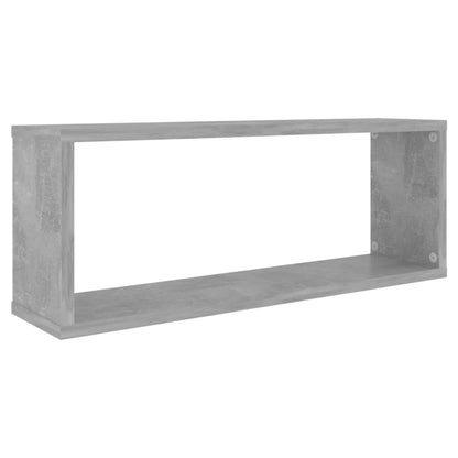 Wandschappen kubus 6 st 60x15x23 cm bewerkt hout betongrijs