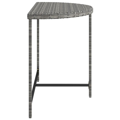 Tuintafel 100x50x75 cm poly rattan grijs