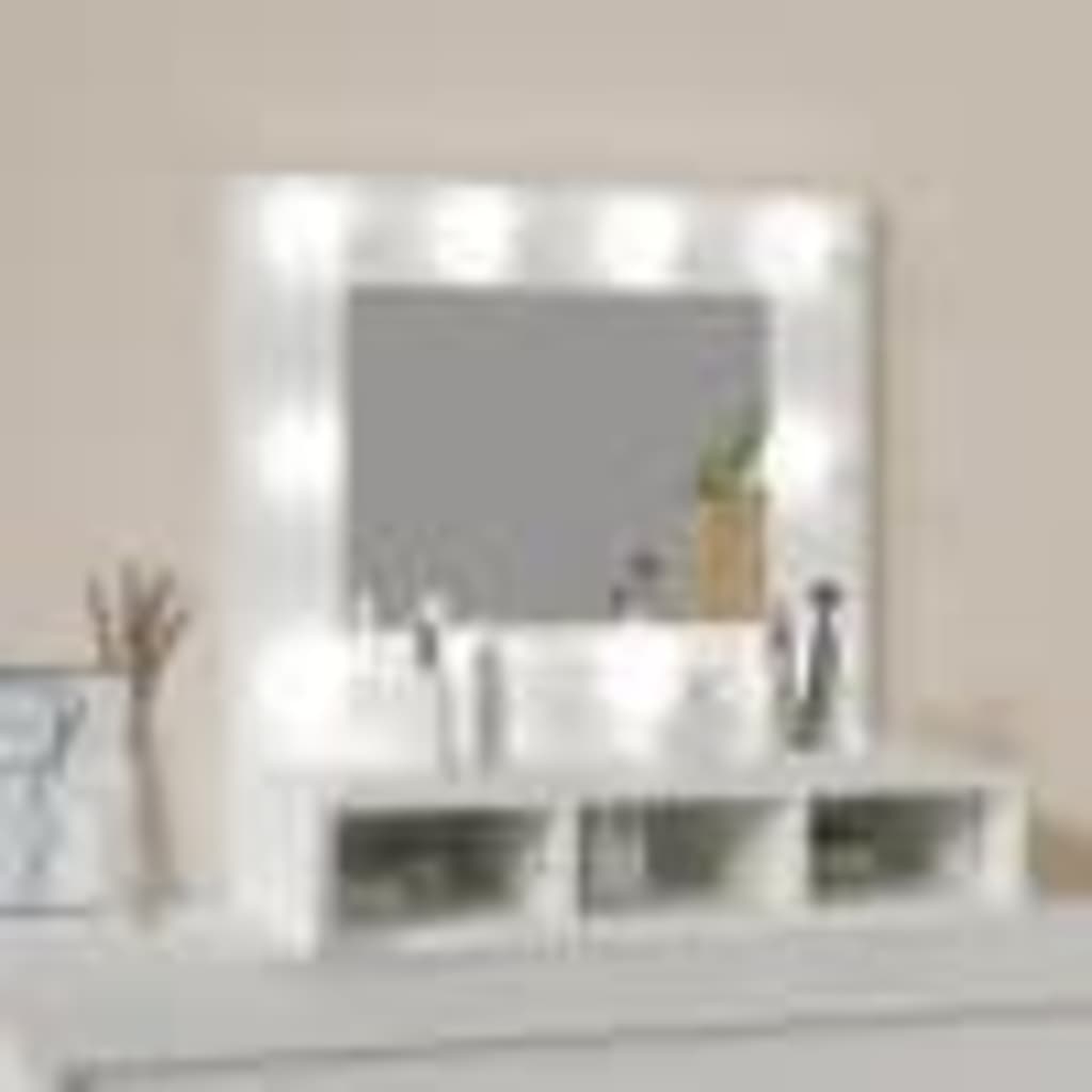 Spiegelkast met LED-verlichting 60x31,5x62 cm wit