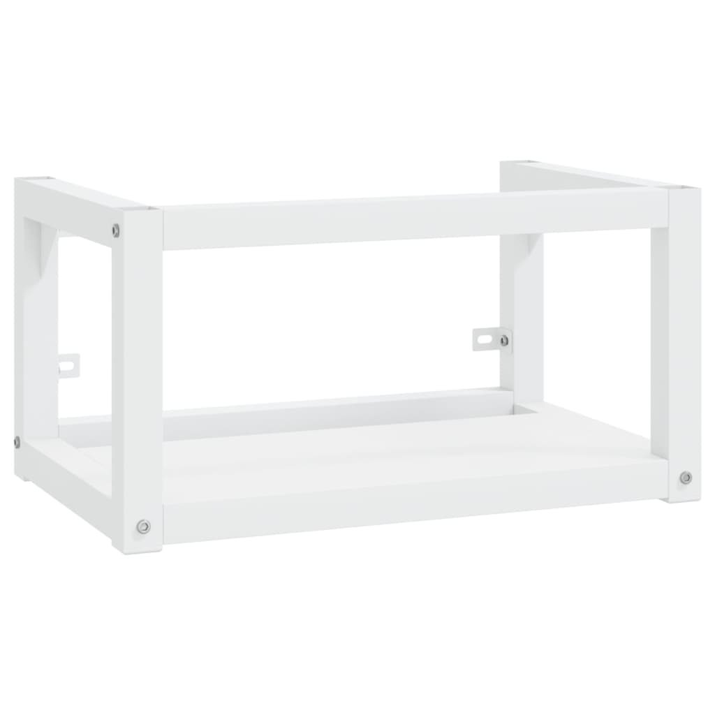 Wastafelframe wandgemonteerd 59x38x31 cm ijzer wit