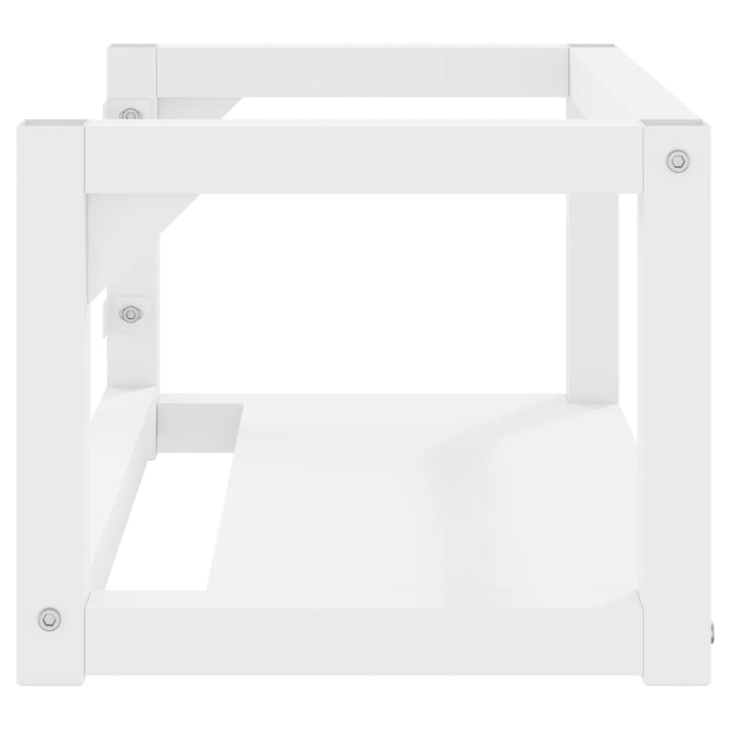 Wastafelframe wandgemonteerd 59x38x31 cm ijzer wit