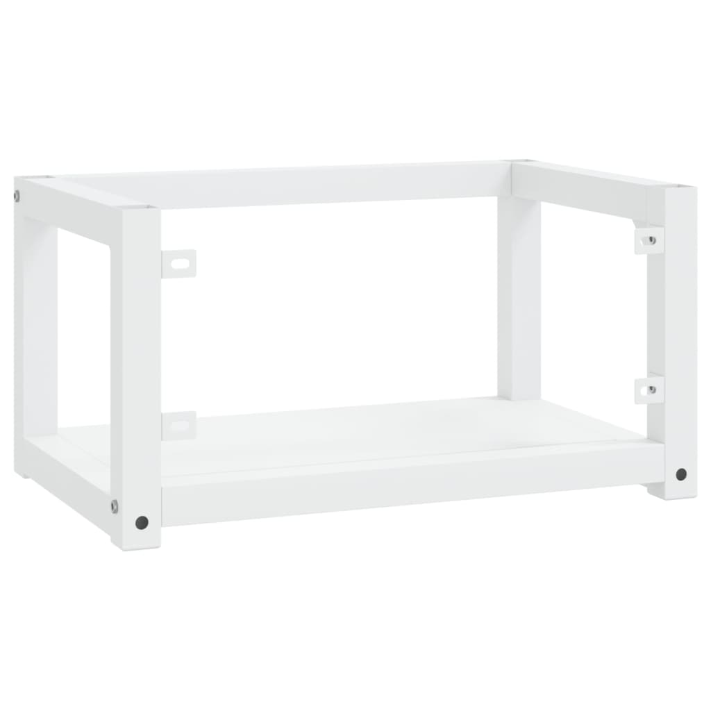 Wastafelframe wandgemonteerd 59x38x31 cm ijzer wit