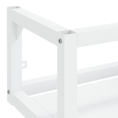 Wastafelframe wandgemonteerd 59x38x31 cm ijzer wit