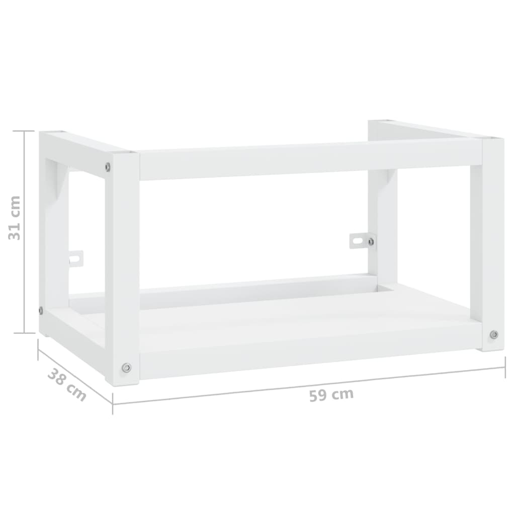 Wastafelframe wandgemonteerd 59x38x31 cm ijzer wit