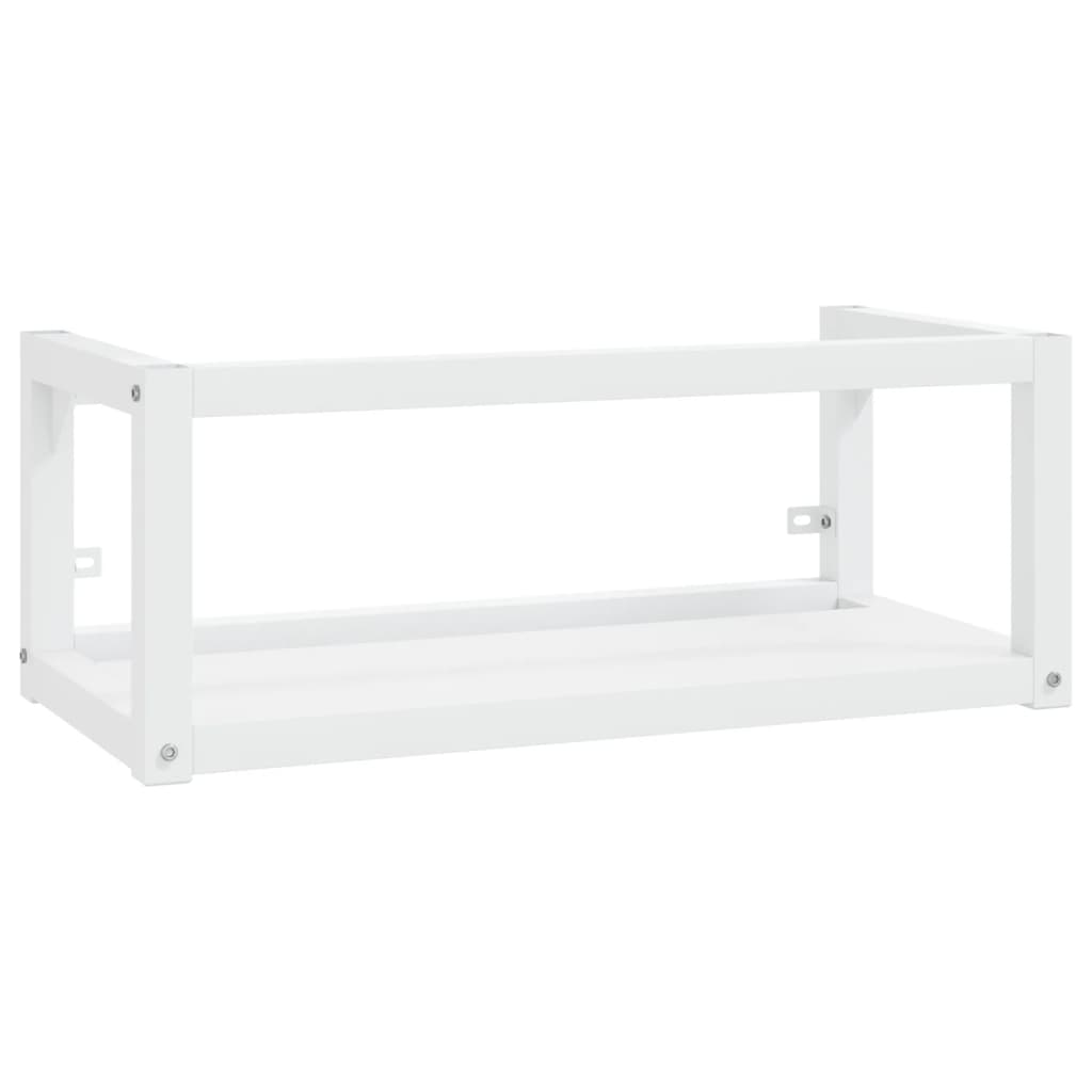 Wastafelframe wandgemonteerd 79x38x31 cm ijzer wit