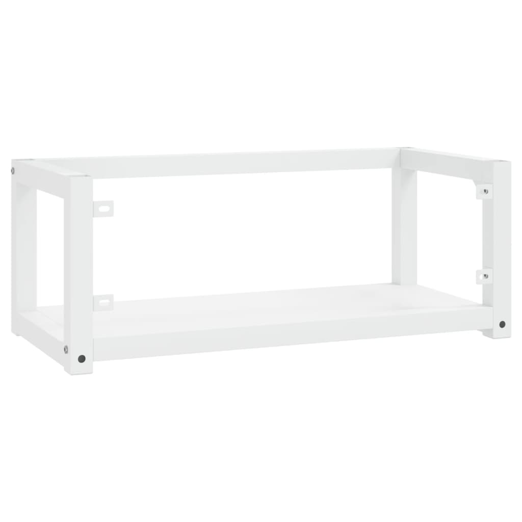 Wastafelframe wandgemonteerd 79x38x31 cm ijzer wit