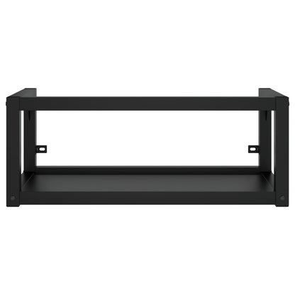 Wastafelframe wandgemonteerd 79x38x31 cm ijzer zwart