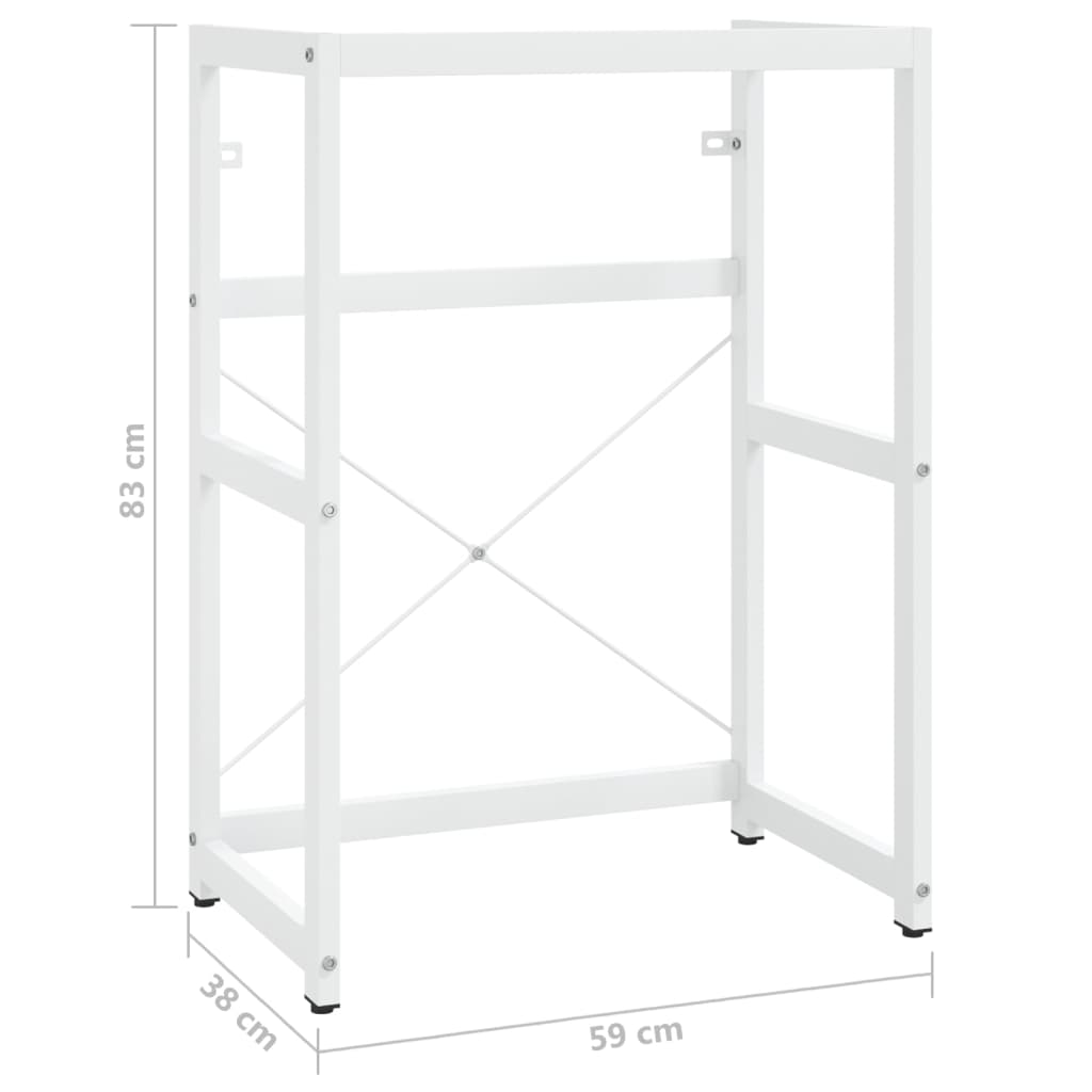 Wastafelframe 59x38x83 cm ijzer wit