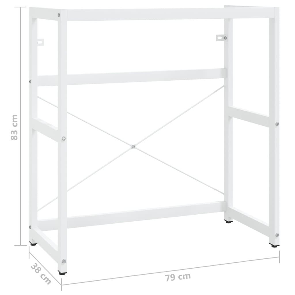 Wastafelframe 79x38x83 cm ijzer wit