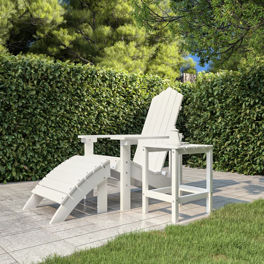 Tuintafel Adirondack 38x38x46 cm HDPE wit