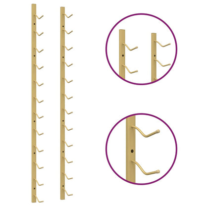 Wijnrek voor 12 flessen wandmontage ijzer goudkleurig