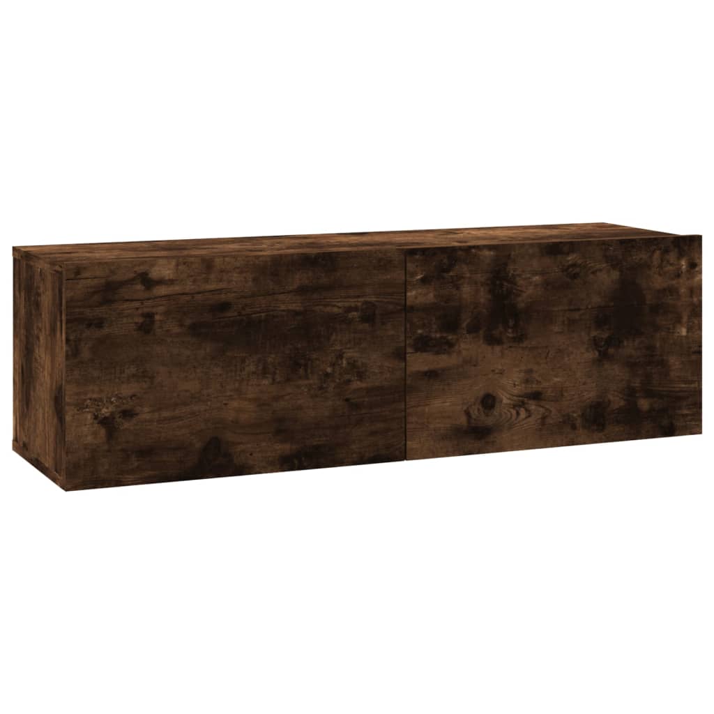 Tv-wandmeubel 100x30x30 cm bewerkt hout gerookt eikenkleurig