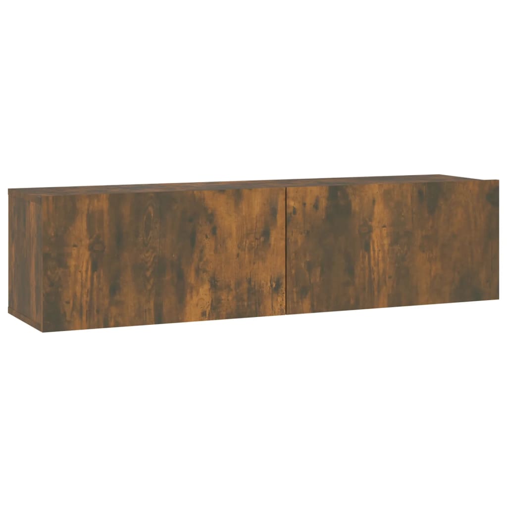 Tv-wandmeubel 120x30x30 cm bewerkt hout gerookt eikenkleurig