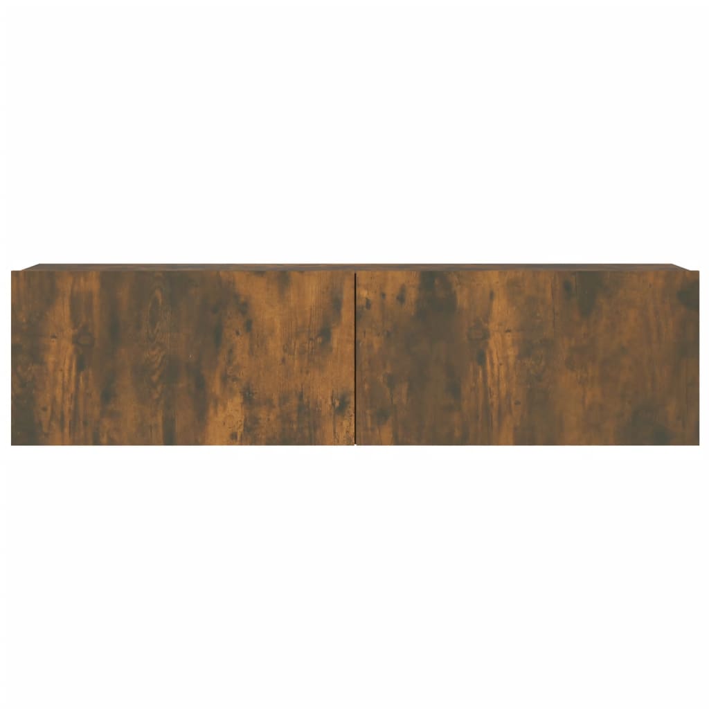 Tv-wandmeubel 120x30x30 cm bewerkt hout gerookt eikenkleurig