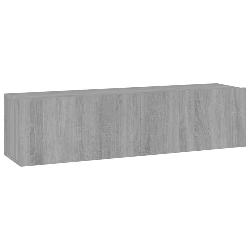 Tv-wandmeubel 120x30x30 cm bewerkt hout grijs sonoma eiken