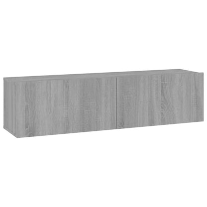 Tv-wandmeubel 120x30x30 cm bewerkt hout grijs sonoma eiken