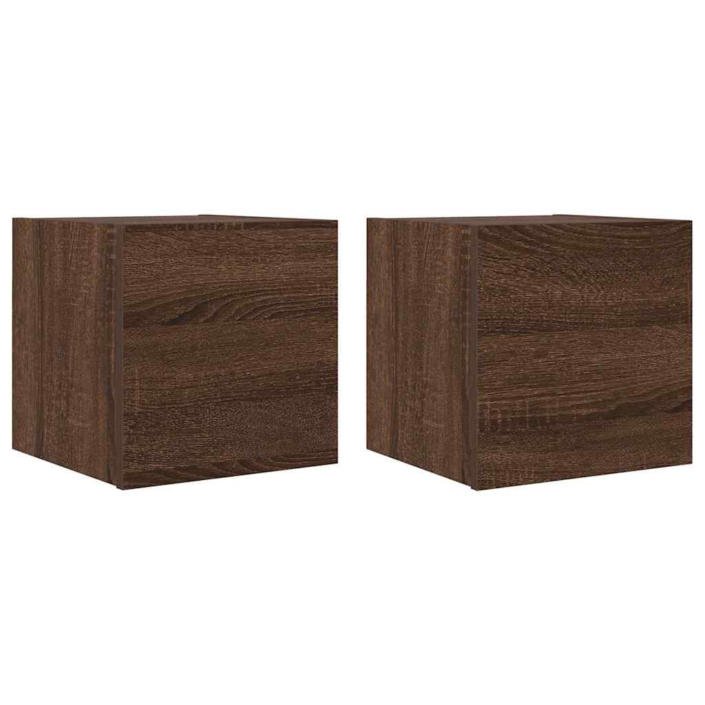 Tv-wandmeubelen 4 st 30,5x30x30 cm bruin eikenkleur