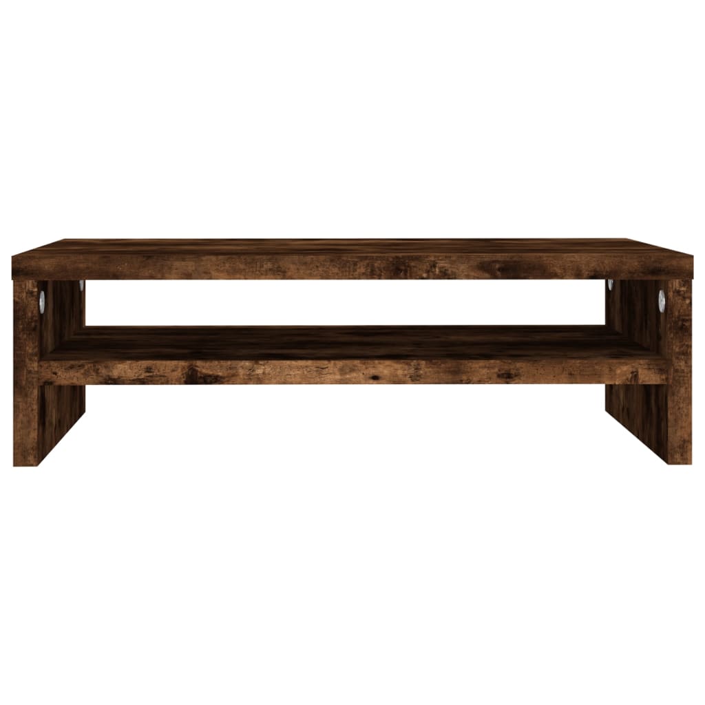 Monitorstandaard 42x24x13 cm bewerkt hout gerookt eikenkleurig