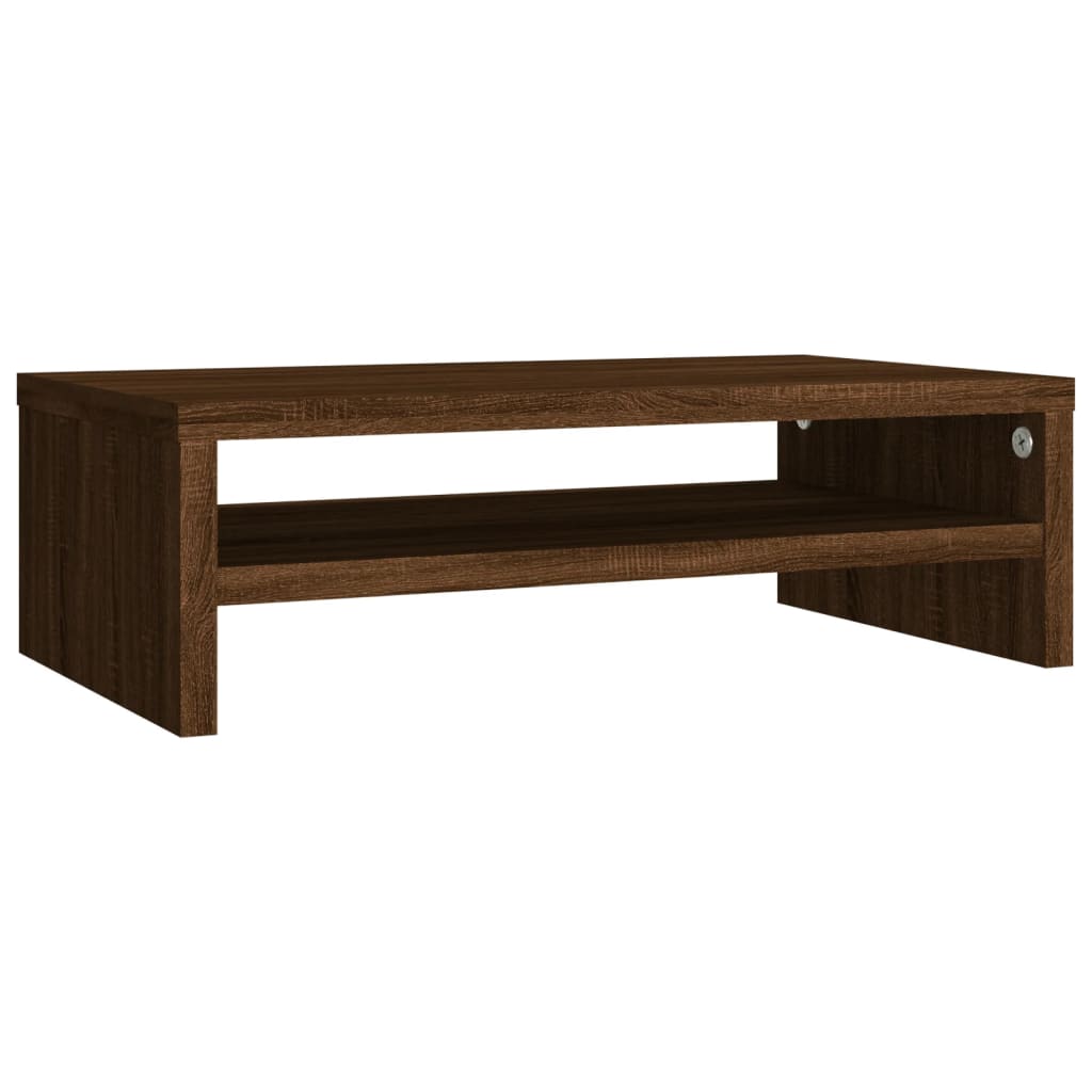 Monitorstandaard 42x24x13 cm bewerkt hout bruin eikenkleur