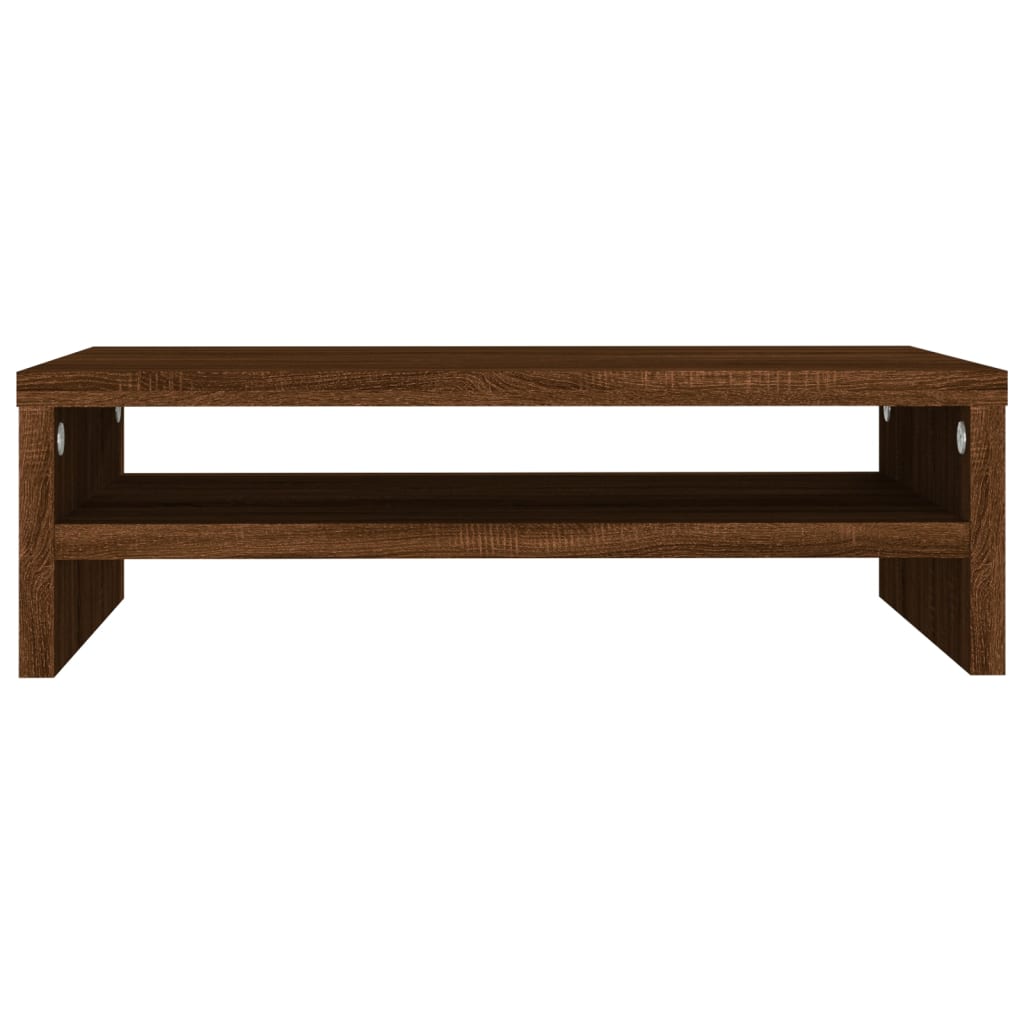 Monitorstandaard 42x24x13 cm bewerkt hout bruin eikenkleur