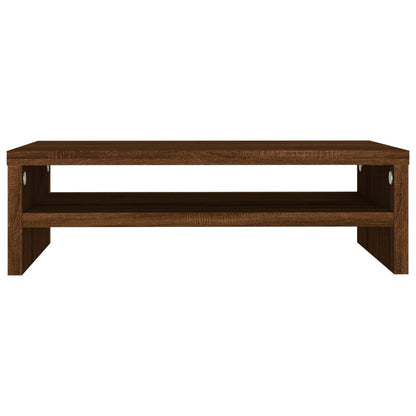 Monitorstandaard 42x24x13 cm bewerkt hout bruin eikenkleur