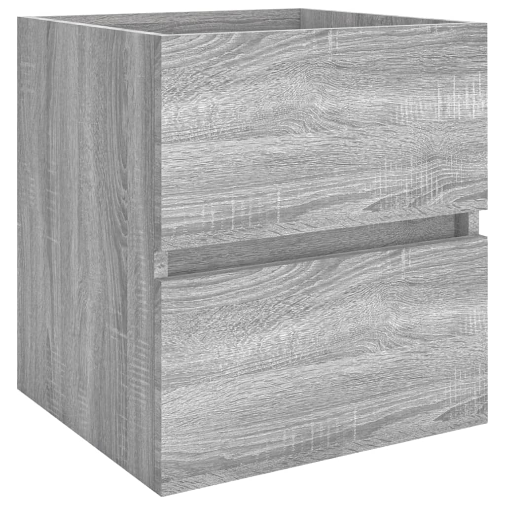 Wastafelkast 41x38,5x45 cm bewerkt hout grijs sonoma eikenkleur