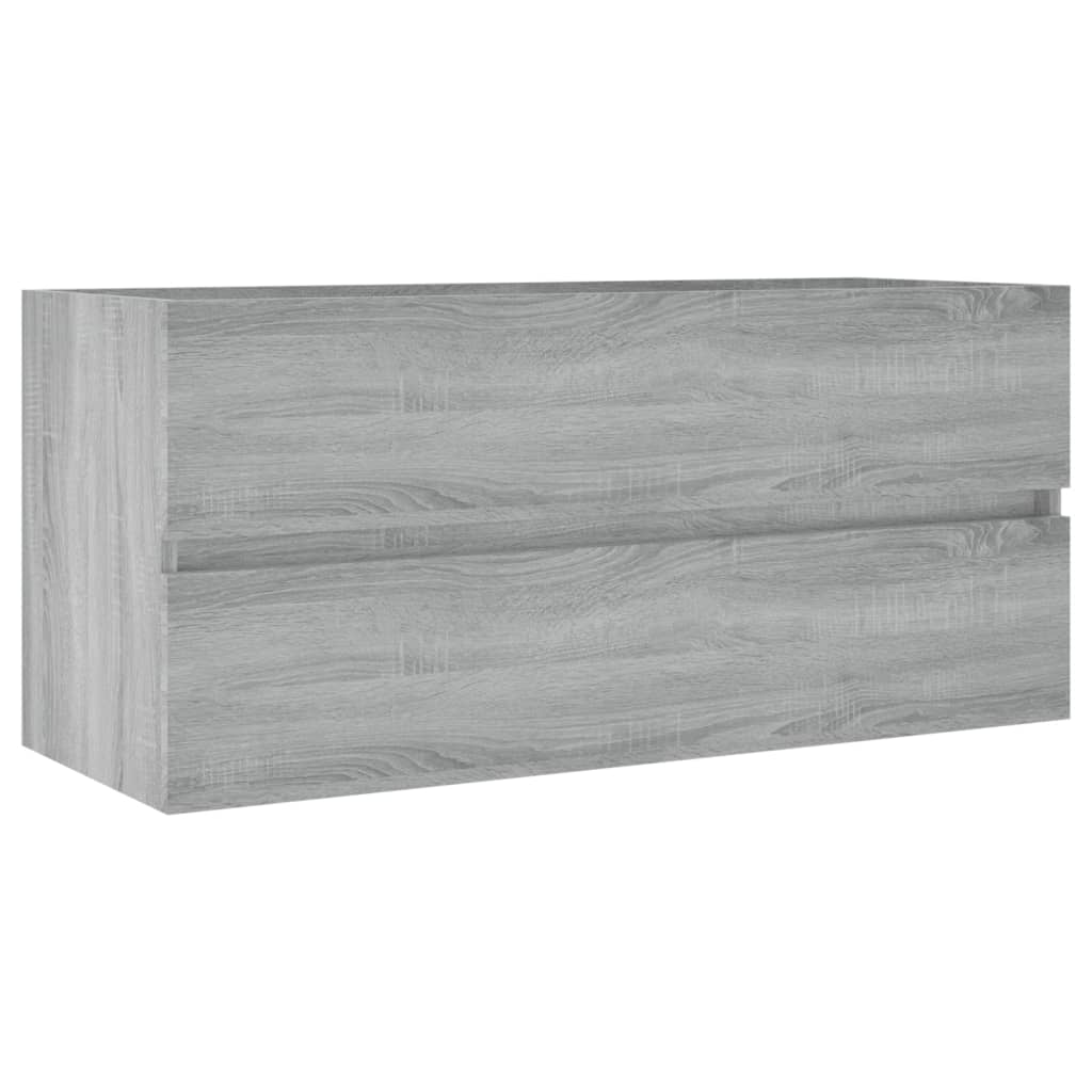 Wastafelkast 100x38,5x45 cm bewerkt hout grijs sonoma eiken