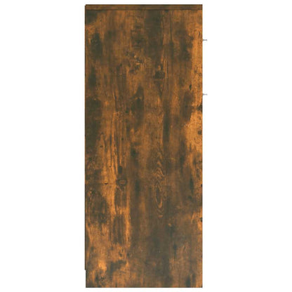 Badkamerkast 60x33x80 cm bewerkt hout gerookt eikenkleurig