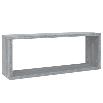 Wandschappen kubus 6 st 60x15x23 cm bewerkt hout grijs sonoma