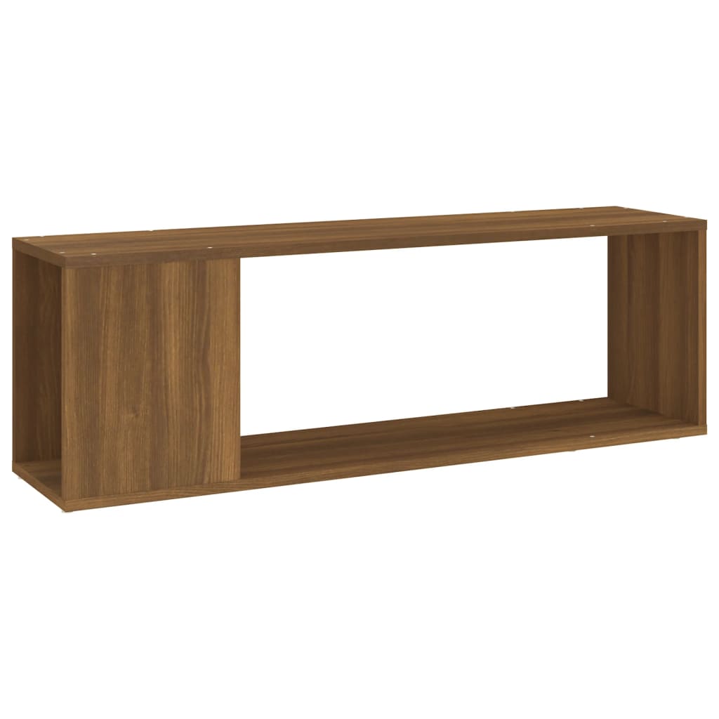 Tv-meubel 100x24x32 cm bewerkt hout bruin eikenkleur