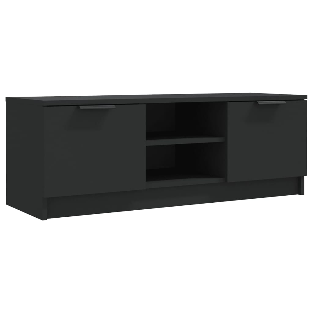 Tv-meubel 102x35x36,5 cm bewerkt hout zwart