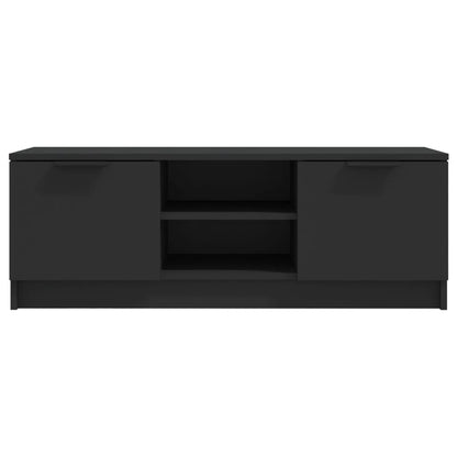 Tv-meubel 102x35x36,5 cm bewerkt hout zwart