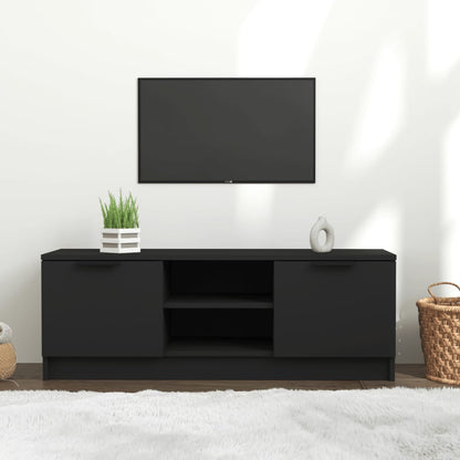 Tv-meubel 102x35x36,5 cm bewerkt hout zwart