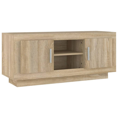 Tv-meubel 102x35x45 cm bewerkt hout sonoma eikenkleurig