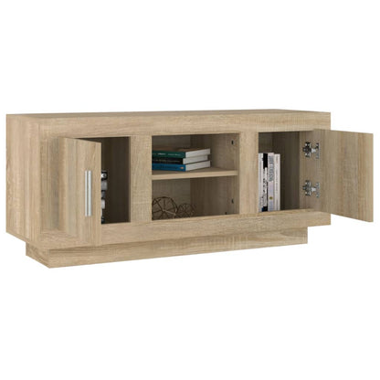 Tv-meubel 102x35x45 cm bewerkt hout sonoma eikenkleurig