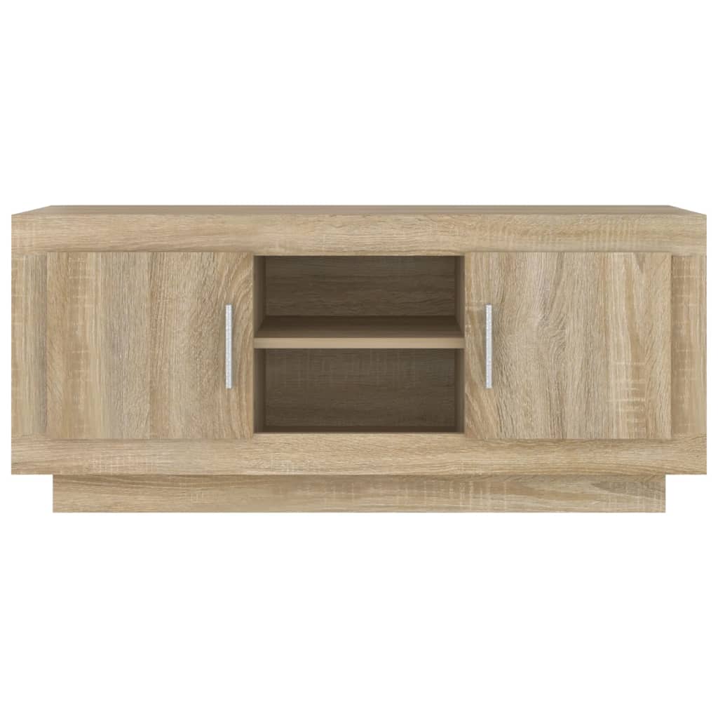 Tv-meubel 102x35x45 cm bewerkt hout sonoma eikenkleurig