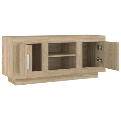 Tv-meubel 102x35x45 cm bewerkt hout sonoma eikenkleurig