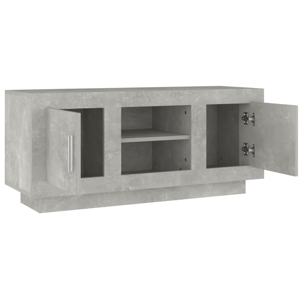 Tv-meubel 102x35x45 cm bewerkt hout betongrijs