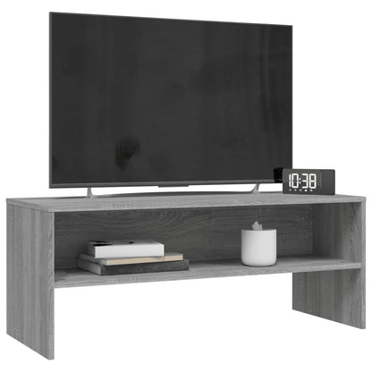 Tv-meubel 100x40x40 cm bewerkt hout grijs sonoma eikenkleurig