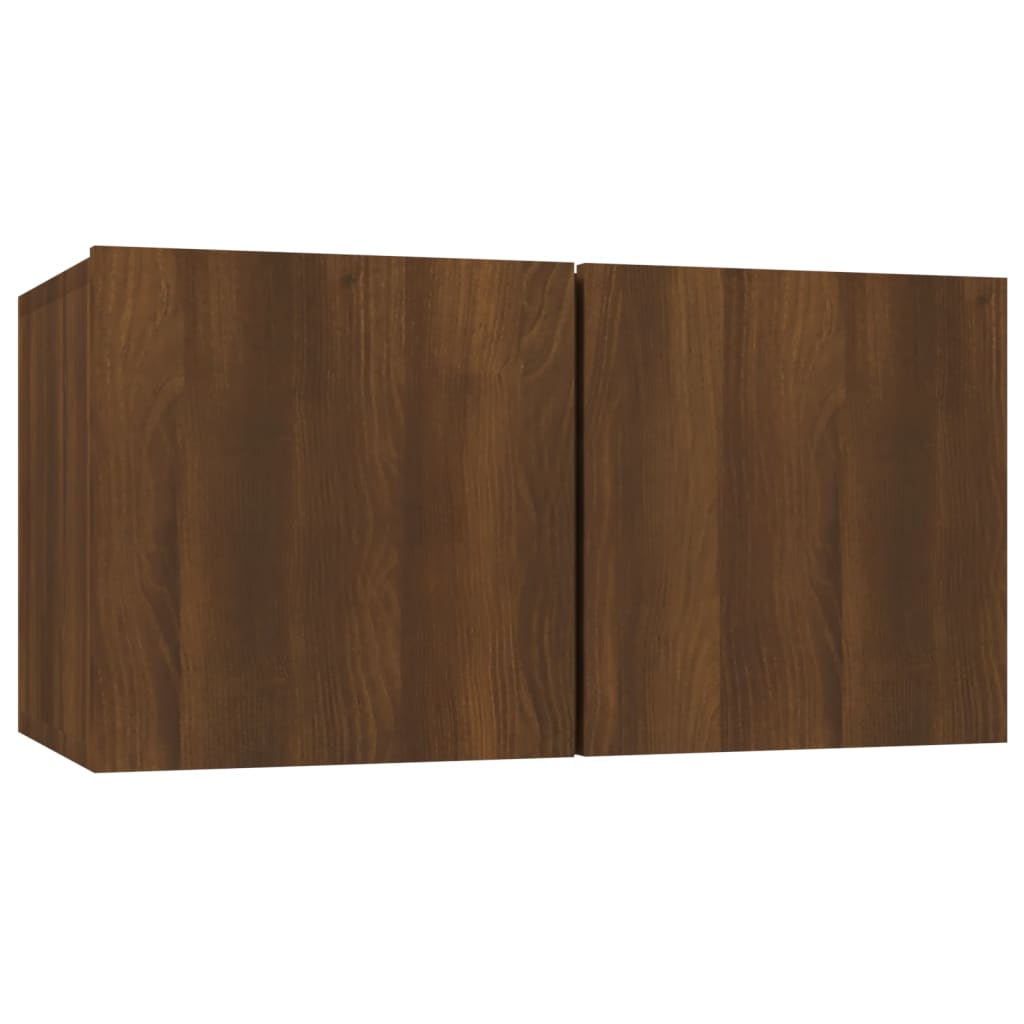 Tv-hangmeubel 60x30x30 cm bewerkt hout bruin eikenkleur