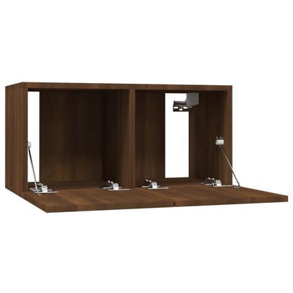 Tv-hangmeubel 60x30x30 cm bewerkt hout bruin eikenkleur