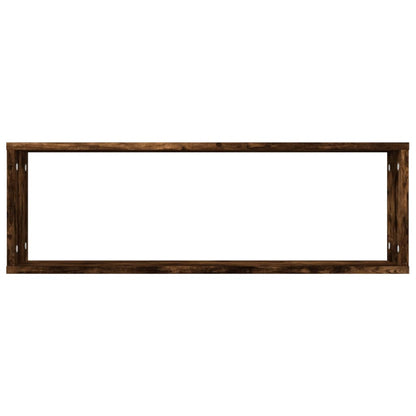 Wandschappen kubus 4 st 80x15x26,5 cm hout gerookt eikenkleurig